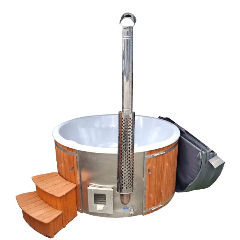 Elite Wood Fire Spa White / Wood off grid NO ELECTRICS