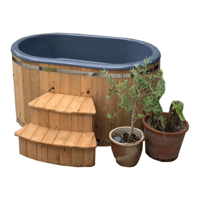 Factory Made Custom Spec Wood Fired 2 Person Oval Hot Tub Spa