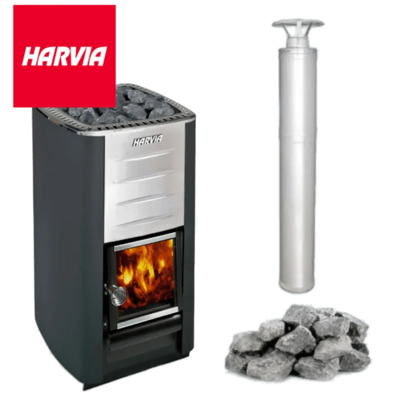 Harvia M3 Black 16.5kW Wood Fired Heater - Sauna Upgrade