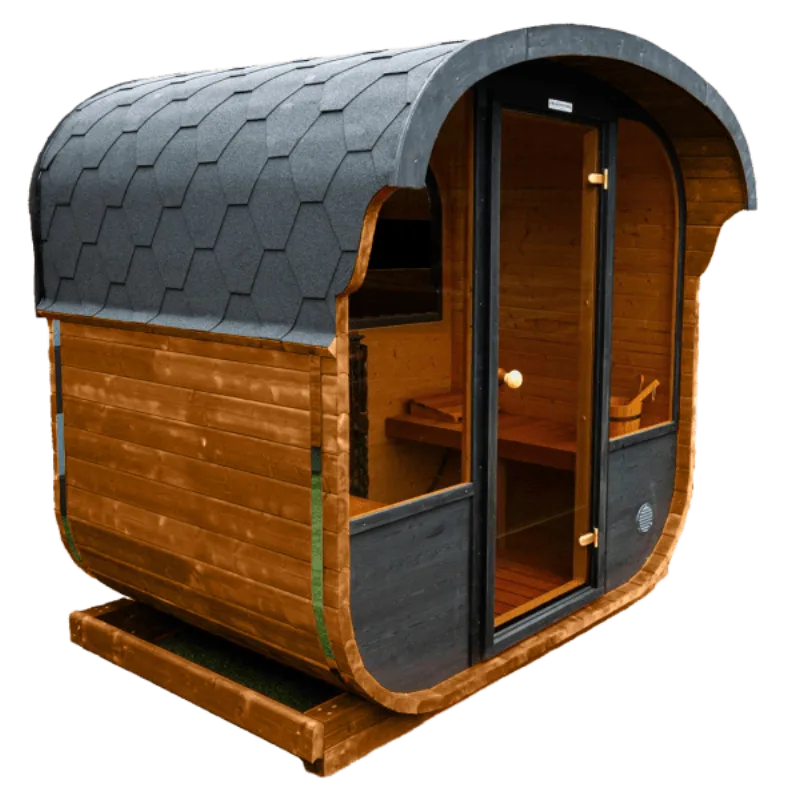 New Cube sauna 160cm PRE ASSEMBLED With 6.8KW Heater (Light Oak)