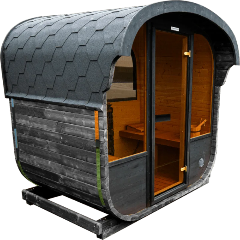 New Cube Sauna 200cm PRE ASSEMBLED With 6.8KW Heater (Anthracite Grey)