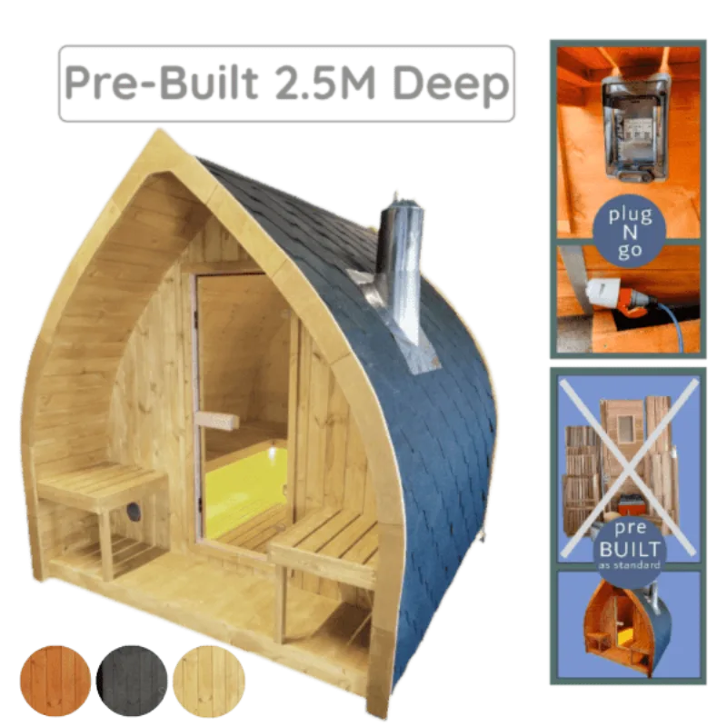 Solid Wood Leaf Sauna | Harvia® BC60 Heater